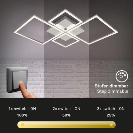 Brilo - LED Stmívatelný přisazený lustr FRAME LED/44W/230V