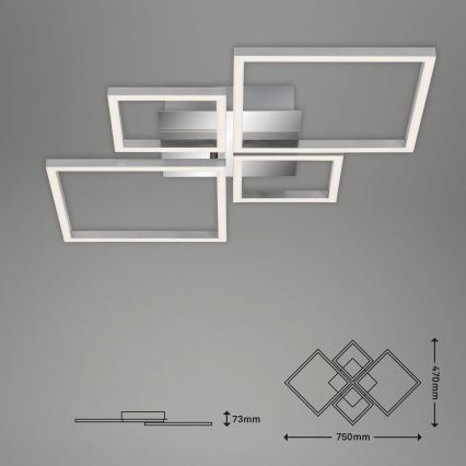 Brilo - LED Stmívatelný přisazený lustr FRAME LED/44W/230V