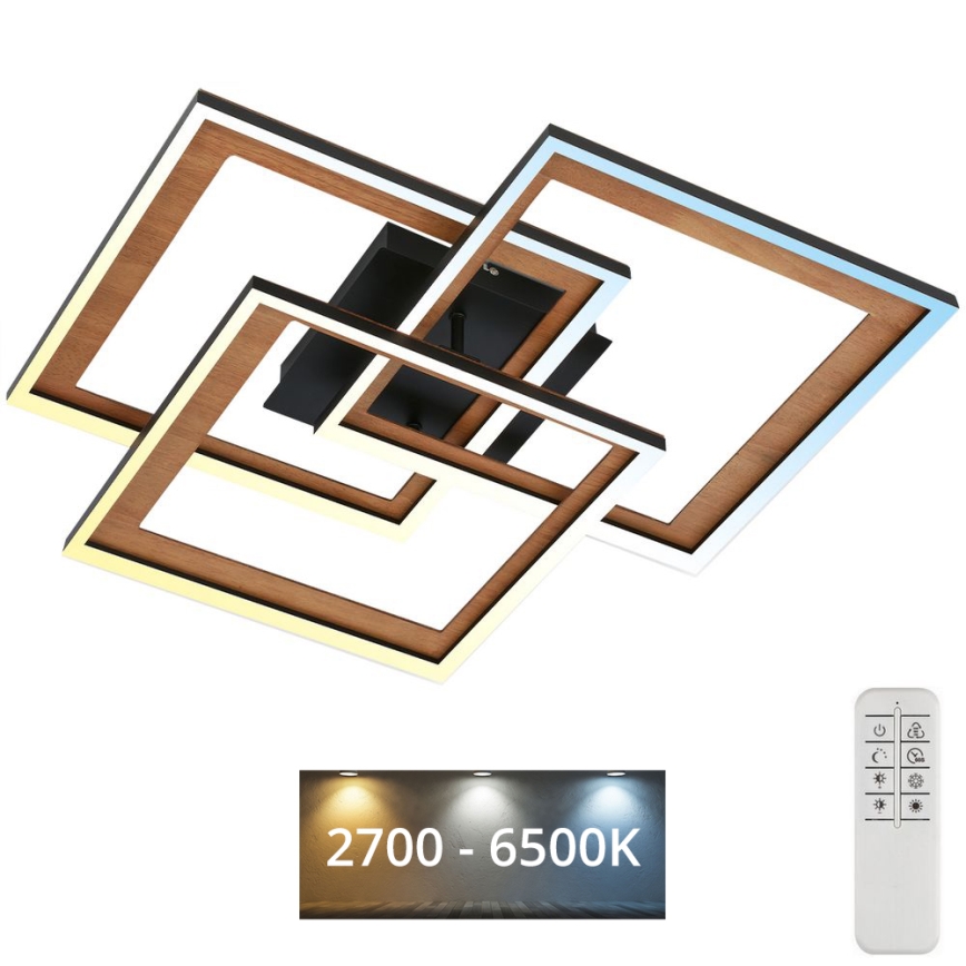 Brilo - LED Stmívatelný přisazený lustr FRAME LED/45W/230V 2700-6500K + dálkové ovládání