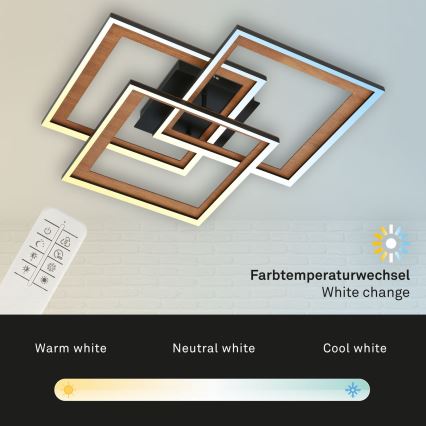 Brilo - LED Stmívatelný přisazený lustr FRAME LED/45W/230V 2700-6500K + dálkové ovládání