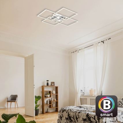 Brilo - LED Stmívatelný přisazený lustr FRAME LED/50W/230V 2700-6500K Wi-Fi Tuya + dálkové ovládání