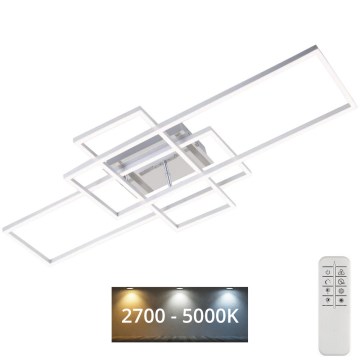 Brilo - LED Stmívatelný přisazený lustr FRAME LED/51W/230V 2700-5000K matný chrom + dálkové ovládání