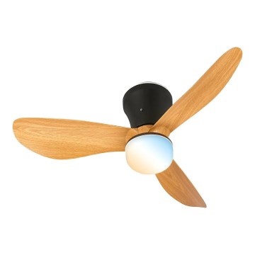 Brilo - LED Stmívatelný stropní ventilátor LUFITO LED/15W/230V 3000/4000/6000K béžová + dálkové ovládání