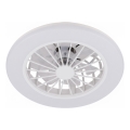 Brilo - LED Stmívatelný stropní ventilátor PAFO LED/24W/230V 3000-6500K bílá + dálkové ovládání