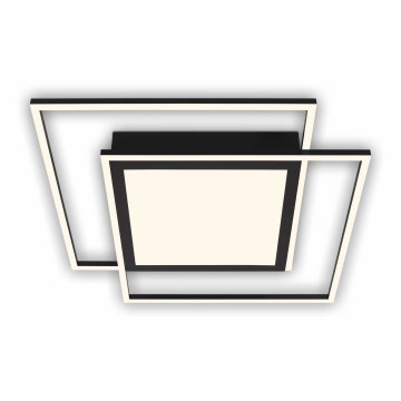 Brilo - LED Stropní svítidlo 2xLED/16W/230V + LED/19W 51,5x51,5 cm černá