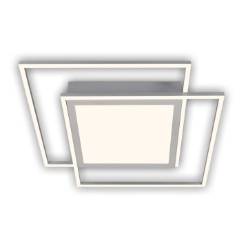 Brilo - LED Stropní svítidlo 2xLED/16W/230V + LED/19W 51,5x51,5 cm matný chrom