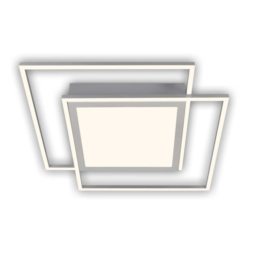Brilo - LED Stropní svítidlo 2xLED/16W/230V + LED/19W 51,5x51,5 cm matný chrom