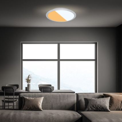 Brilo - LED Koupelnové stropní svítidlo CTS LED/21W/230V 3000/4000K IP44 pr. 37 cm matný chrom