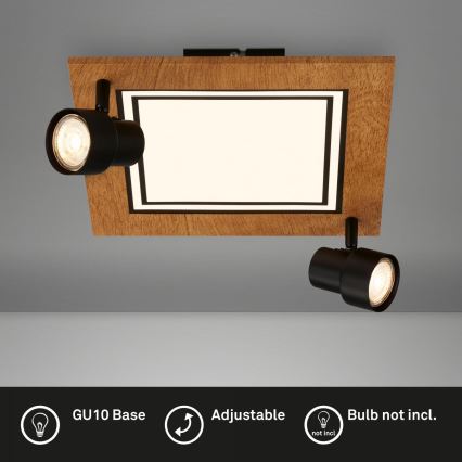Brilo - LED Stropní svítidlo LED/12W/230V + 2xGU10/9W 3000K