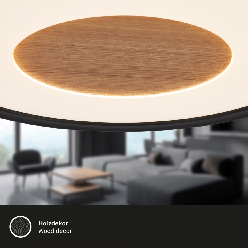 Brilo - LED Stropní svítidlo SUFIT WOOD LED/18W/230V 3000K pr. 29 cm
