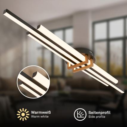 Brilo - LED Stropní svítidlo TINKA LED/30W/230V 3000K černá