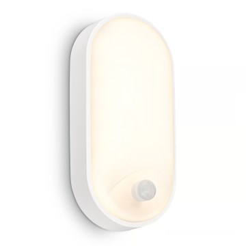 Brilo - LED Venkovní nástěnné svítidlo se senzorem pohybu a soumraku RUCH LED/12W/230V IP65 bílá
