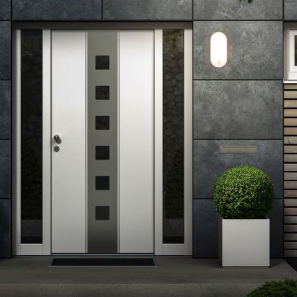 Brilo - LED Venkovní nástěnné svítidlo se senzorem pohybu a soumraku RUCH LED/12W/230V IP65 bílá