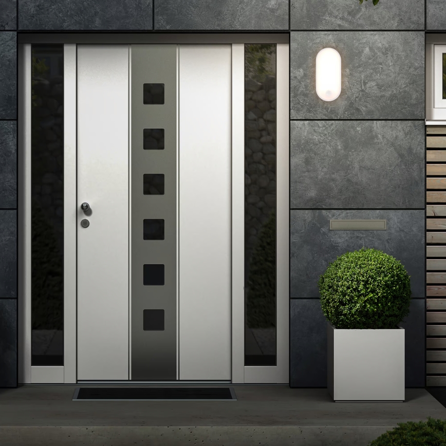 Brilo - LED Venkovní nástěnné svítidlo se senzorem pohybu a soumraku RUCH LED/12W/230V IP65 bílá