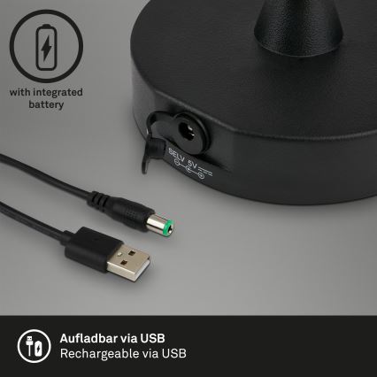 Brilo - LED Venkovní stmívatelná dobíjecí lampa LED/3W/5V IP44 2000 mAh
