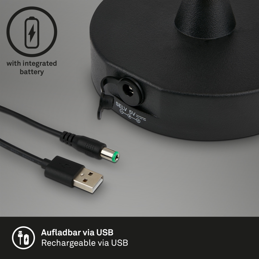 Brilo - LED Venkovní stmívatelná dobíjecí lampa LED/3W/5V IP44 2000 mAh