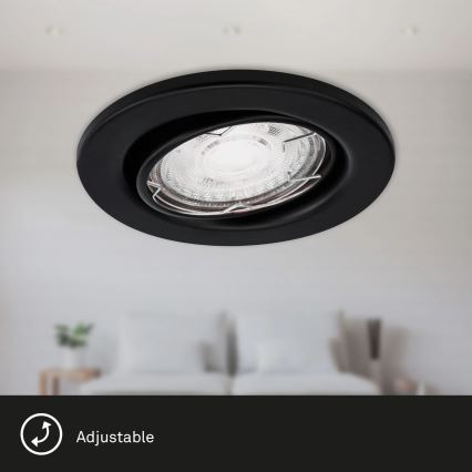 Brilo - SADA 3x LED Koupelnové podhledové svítidlo 1xGU10/5W/230V IP23 černá