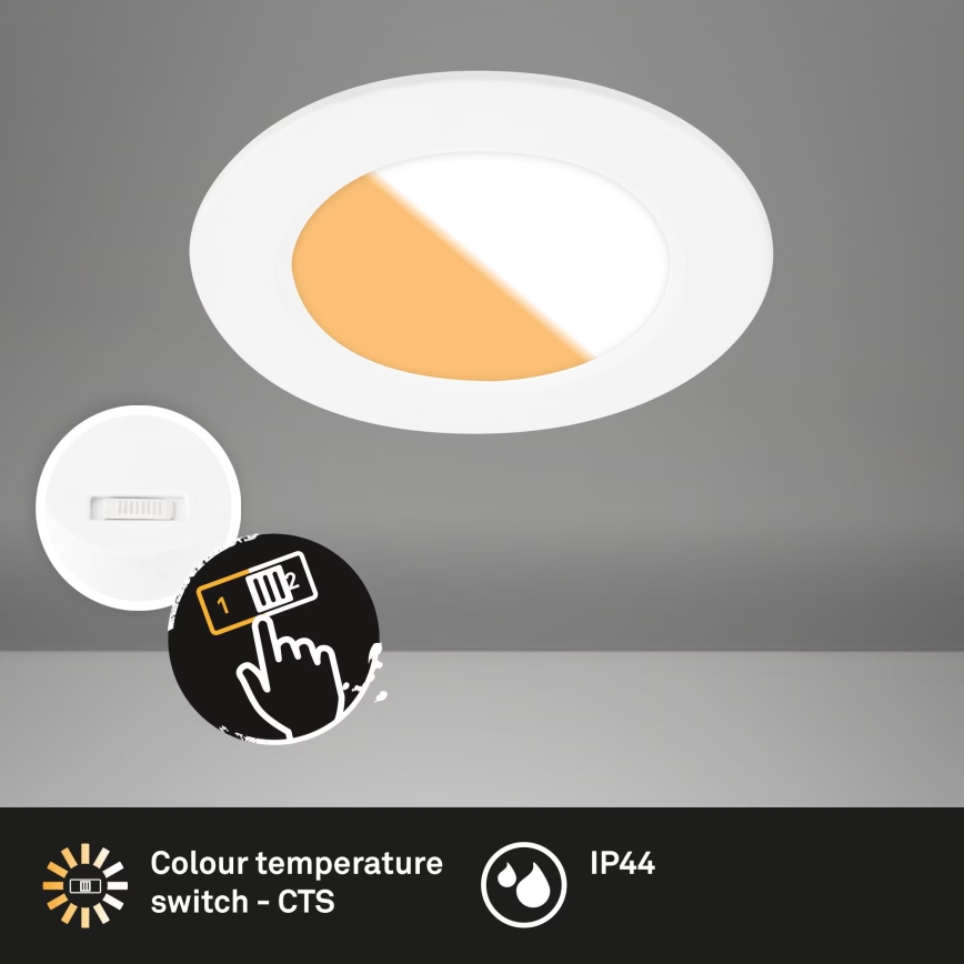 Brilo - SADA 3x LED Koupelnové podhledové svítidlo LED/4W/230V IP44 3000/4000K bílá
