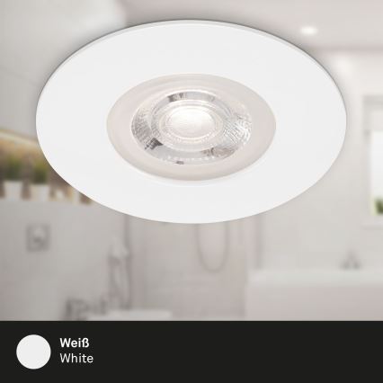 Brilo - SADA 4x LED Koupelnové podhledové svítidlo LED/4,9W/230V IP44 bílá