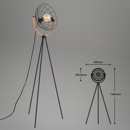 Brilo - Stojací lampa MESH 1xE27/40W/230V