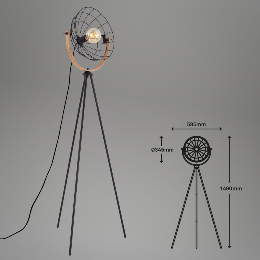Brilo - Stojací lampa MESH 1xE27/40W/230V