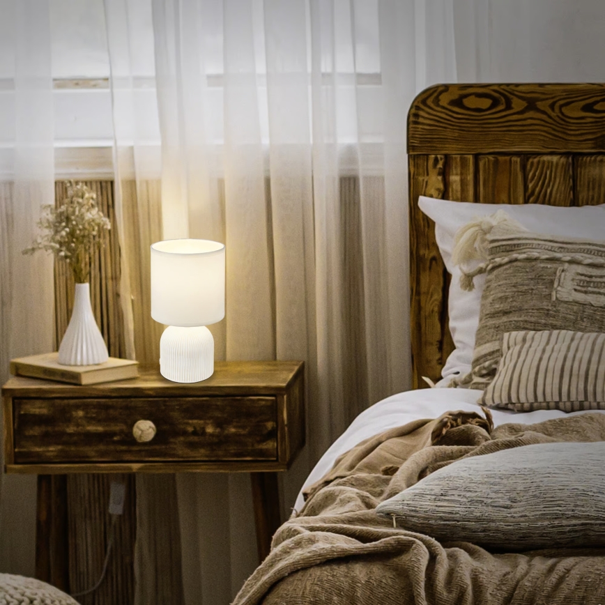 Brilo - Stolní lampa INO 1xE14/10W/230V bílá