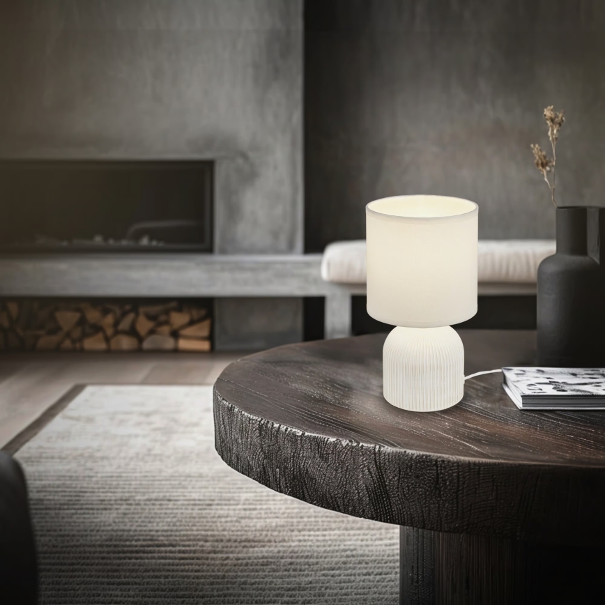 Brilo - Stolní lampa INO 1xE14/10W/230V bílá