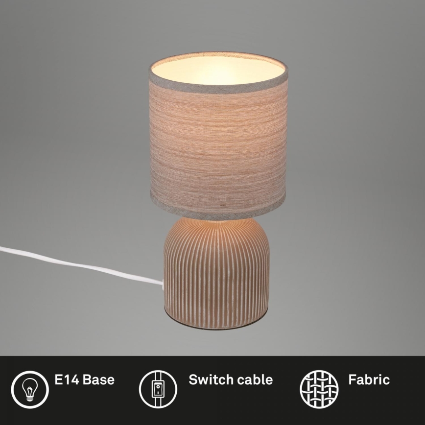 Brilo - Stolní lampa INO 1xE14/10W/230V hnědá