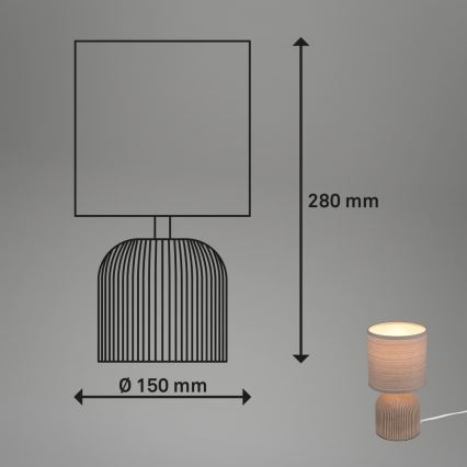 Brilo - Stolní lampa INO 1xE14/10W/230V hnědá