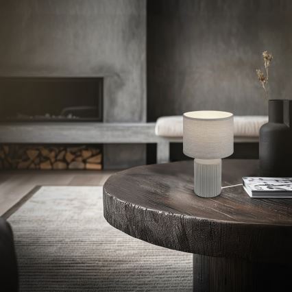 Brilo - Stolní lampa INO 1xE14/10W/230V šedá