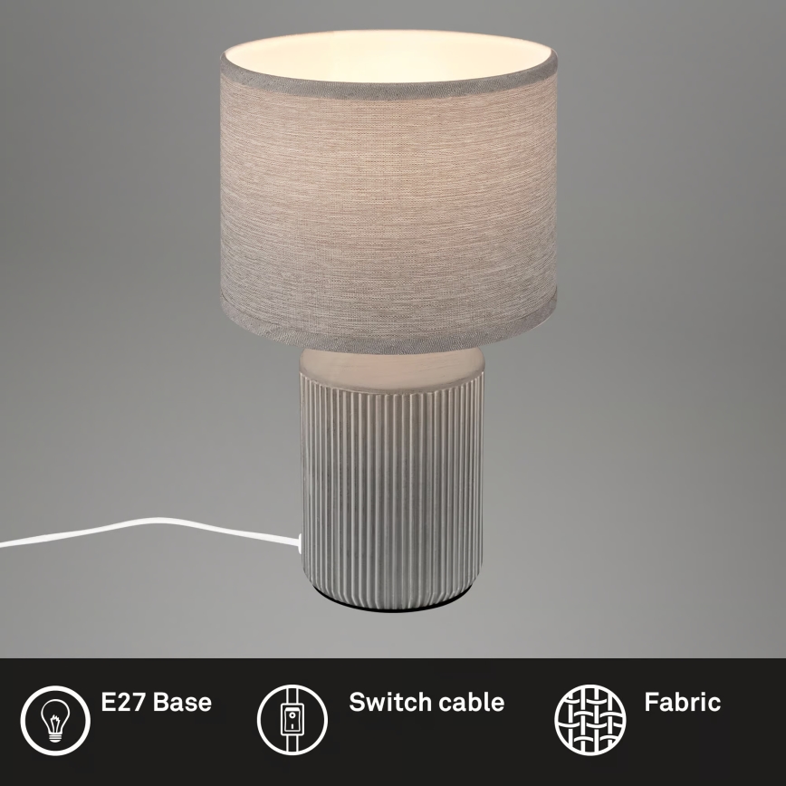 Brilo - Stolní lampa INO 1xE14/10W/230V šedá