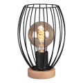 Brilo - Stolní lampa WAKTU 1xE27/25W/230V kaučukovník