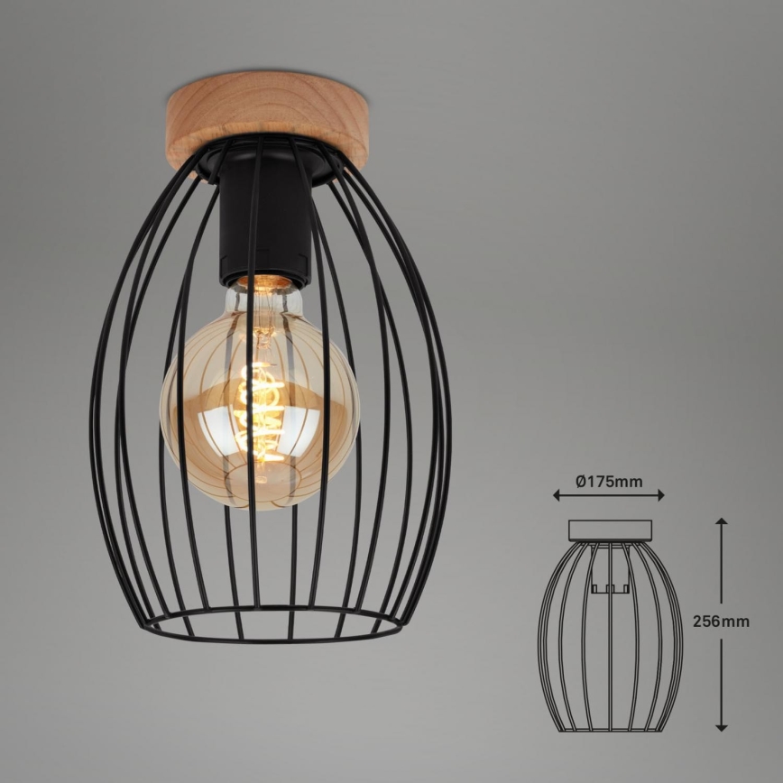 Brilo - Stropní svítidlo WAKTU 1xE27/60W/230V kaučukovník