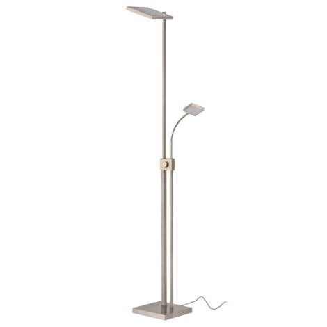 Briloner 1255-022 - LED stojací lampa PLATE 1xLED/14W + 1xLED/3,5W