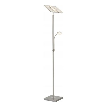 Briloner 1328-022 - LED Stmívatelná stojací lampa LED/21W/230V + LED/3,5W matný chrom