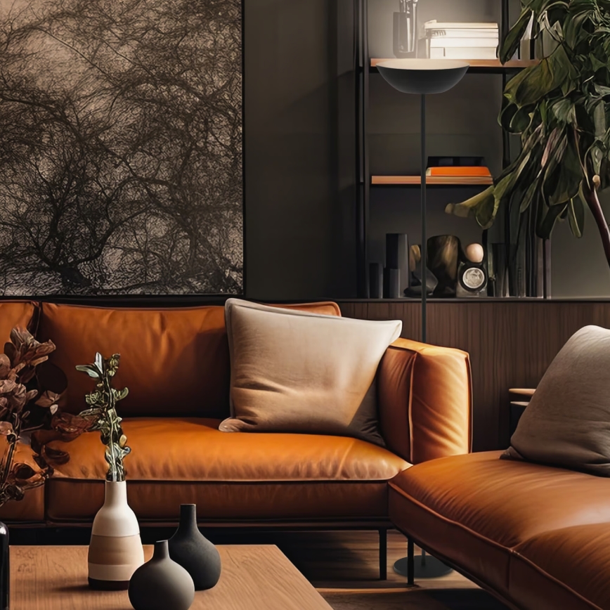 Briloner 1500015 - LED Stmívatelná stojací lampa ESTATE LED/8W/5V 4000 mAh černá