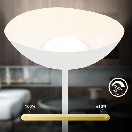 Briloner 1500016 - LED Stmívatelná stojací lampa ESTATE LED/8W/5V 4000 mAh bílá