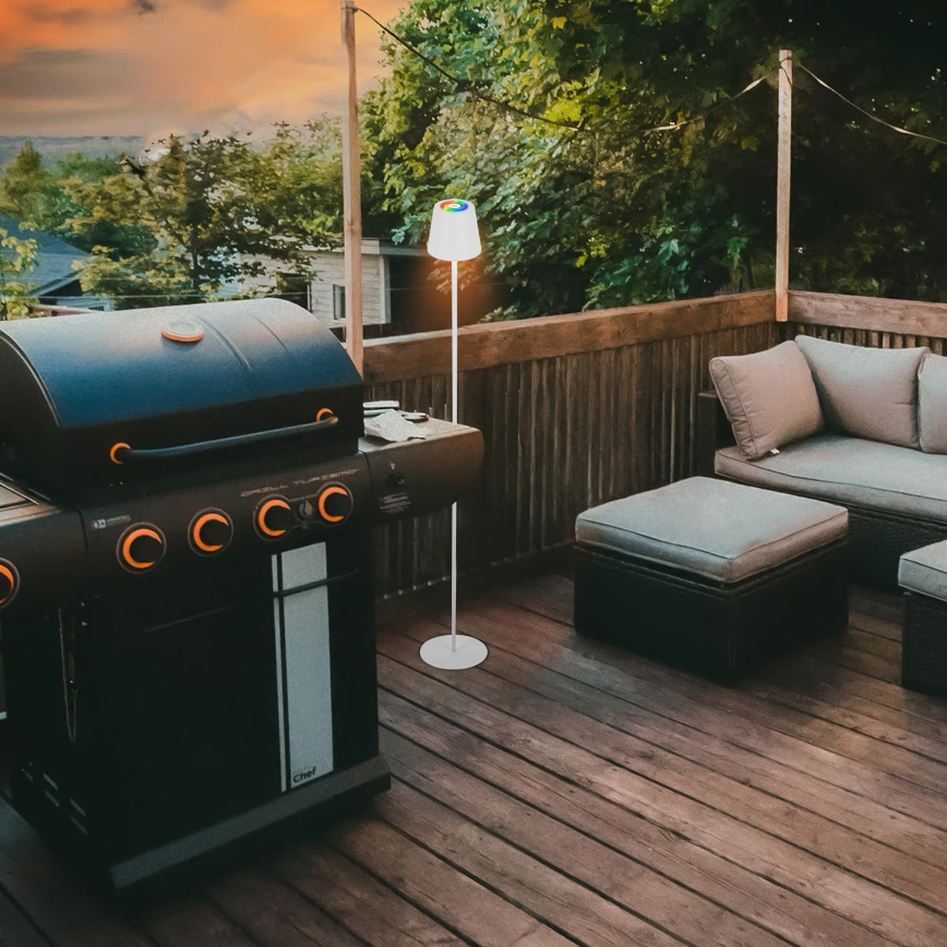 Briloner 1507016 - LED Stmívatelná stojací lampa KIKI LED/4,3W/5V IP44 2600 mAh bílá