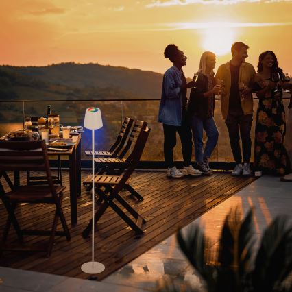 Briloner 1507016 - LED Stmívatelná stojací lampa KIKI LED/4,3W/5V IP44 2600 mAh bílá