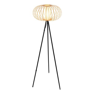 Briloner 1759011 - Stojací lampa 1xE27/10W/230V bambus/černá