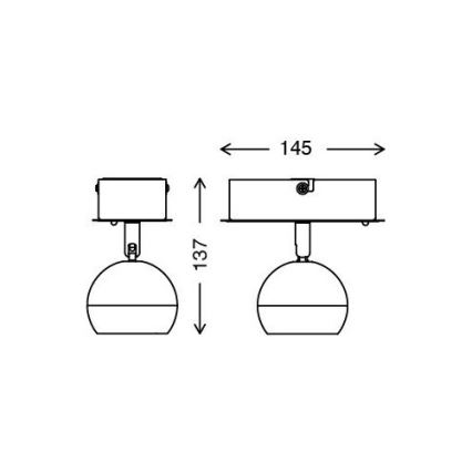 Briloner 2040-012 - LED RGB Stmívatelné bodové svítidlo 1xLED/3,3W/230V + dálkové ovládání