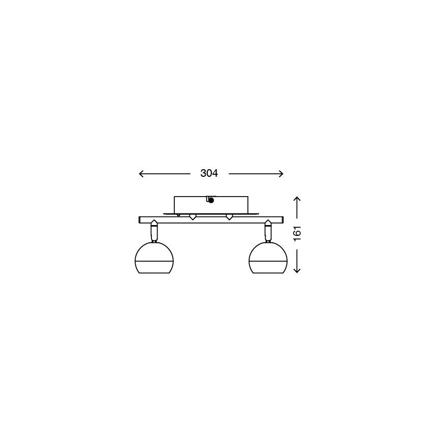 Briloner 2040-022 - LED RGB Stmívatelné bodové svítidlo 2xLED/3,3W/230V + dálkové ovládání