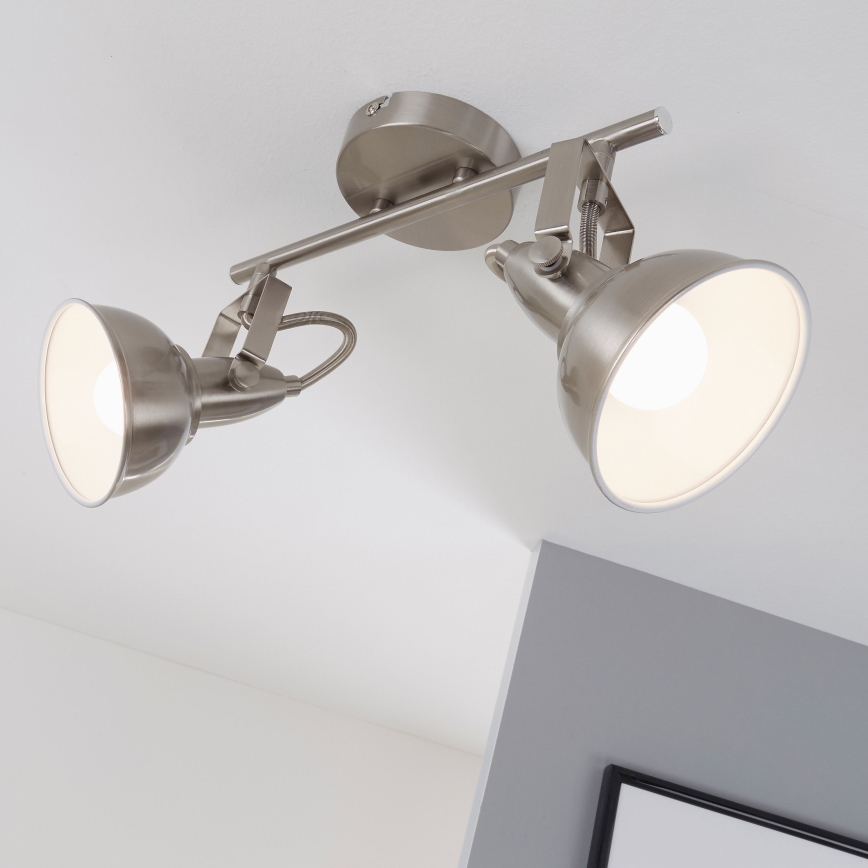 Briloner 2049-022 - Bodové svítidlo SOFT 2xE14/40W/230V matný chrom