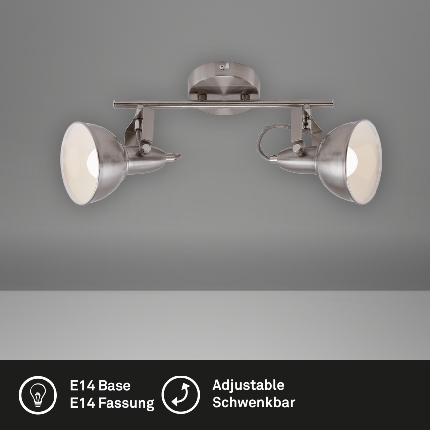 Briloner 2049-022 - Bodové svítidlo SOFT 2xE14/40W/230V matný chrom