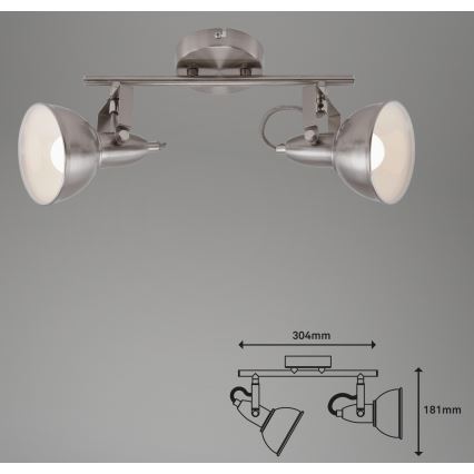 Briloner 2049-022 - Bodové svítidlo SOFT 2xE14/40W/230V matný chrom
