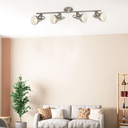 Briloner 2049-042 - Bodové svítidlo 4xE14/40W/230V stříbrná