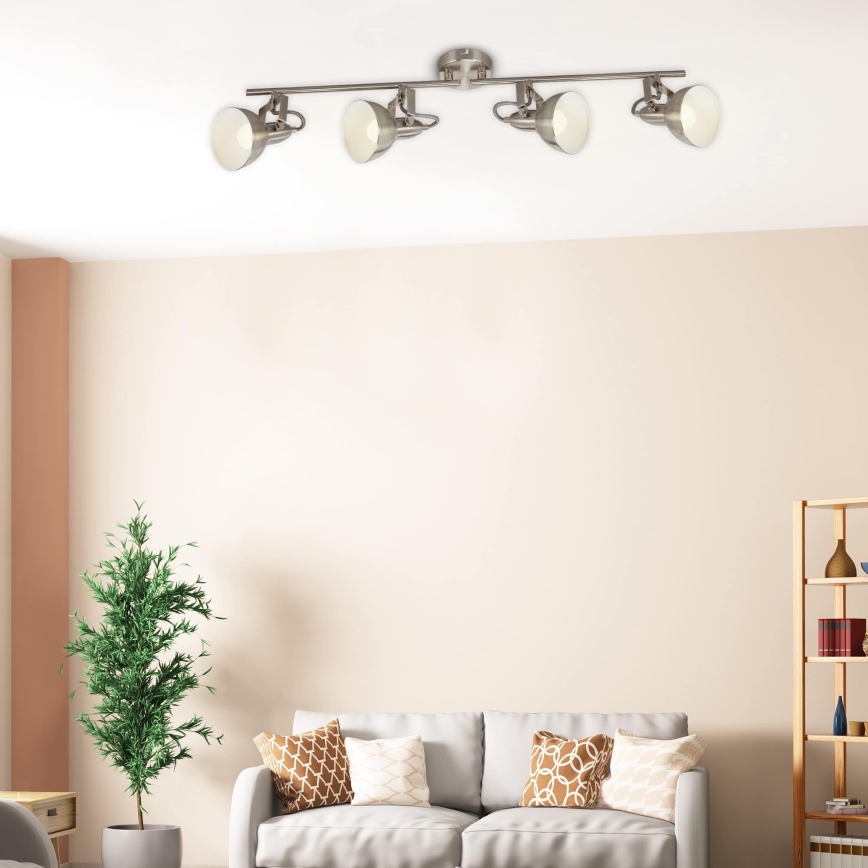 Briloner 2049-042 - Bodové svítidlo 4xE14/40W/230V stříbrná