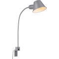 Briloner 2079-014 - Nástěnná flexibilní lampa 1xE27/10W/230V stříbrná