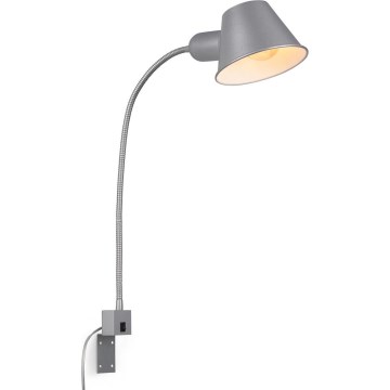 Briloner 2079-014 - Nástěnná flexibilní lampa 1xE27/10W/230V stříbrná