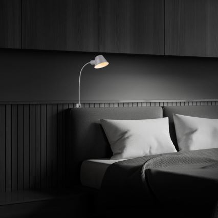 Briloner 2079-014 - Nástěnná flexibilní lampa 1xE27/10W/230V stříbrná